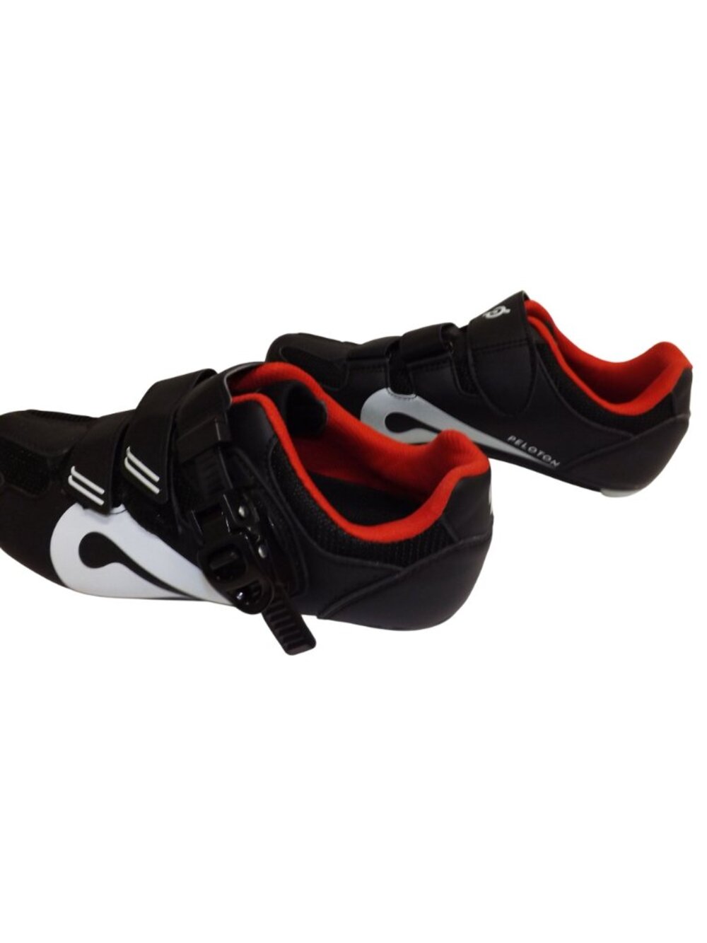 Peloton Size 39 Cycling Black White Bike Shoes US Women’s 8 With Cleats - Picture 4 of 10